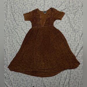 Hippie Brown Vintage Dress
